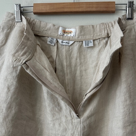 Vintage Talbots High Waist Irish Linen Shorts - Cream - Picture 4 of 8